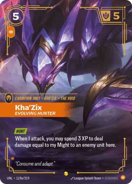 Kha'Zix - Evolving Hunter Card Front