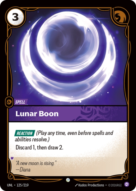 Lunar Boon Card Front