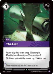 The List 138
