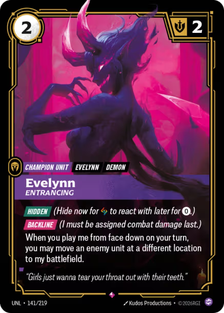 Evelynn - Entrancing Card Front