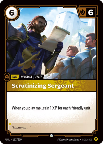 Scrutinizing Sergeant Frente