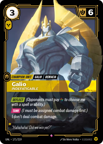 Galio - Indefatigable Card Front