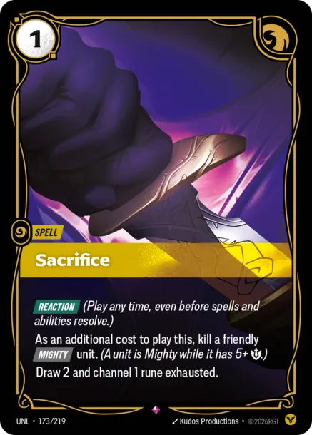Sacrifice Card Front