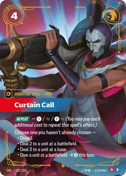 Curtain Call Card Front