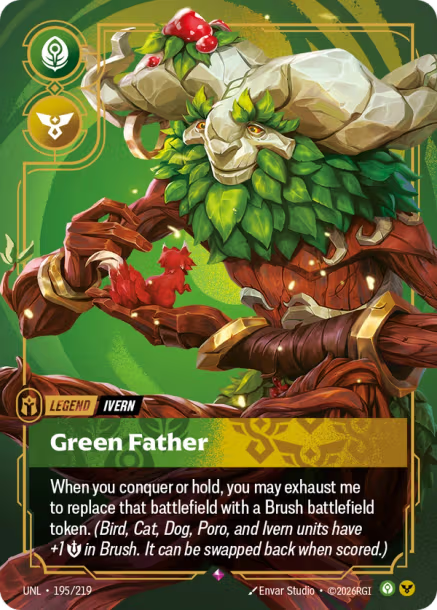 Green Father Card Front