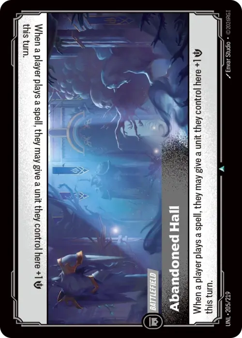 Abandoned Hall Card Front