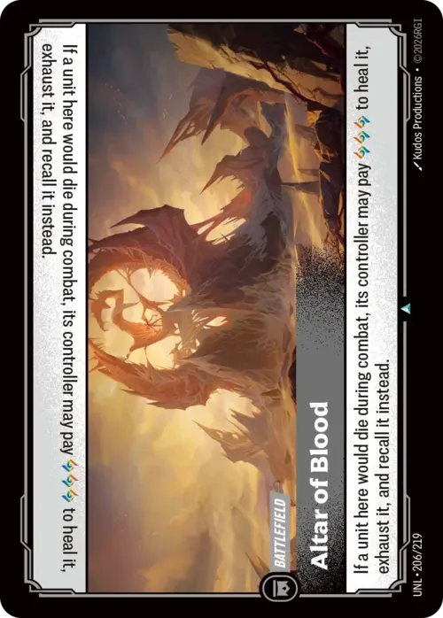 Altar of Blood Card Front