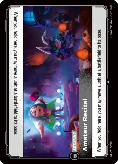 Amateur Recital Card Front