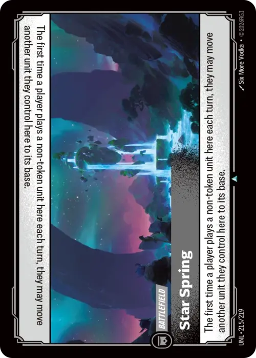 Star Spring Card Front