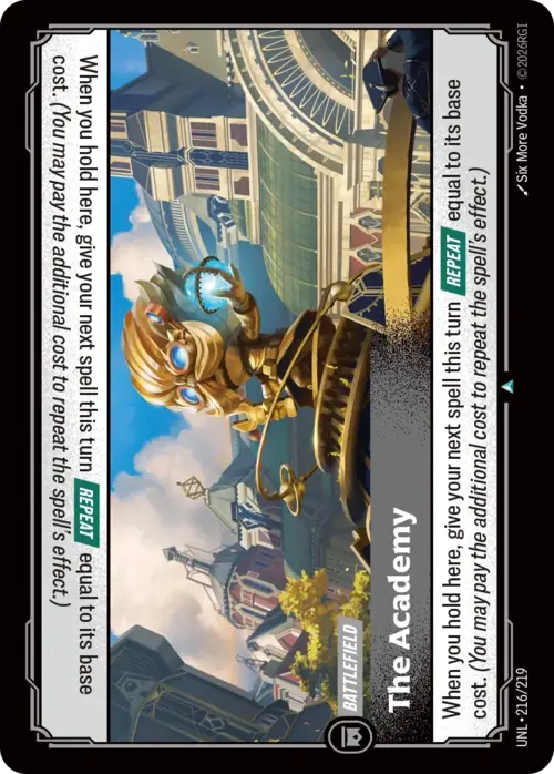 The Academy Card Front