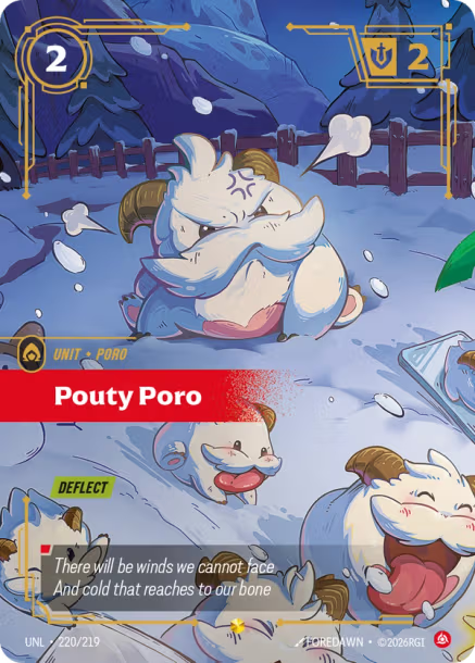Pouty Poro Card Front