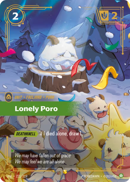 Lonely Poro Card Front