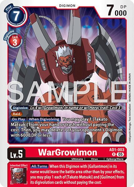 WarGrowlmon Card Front
