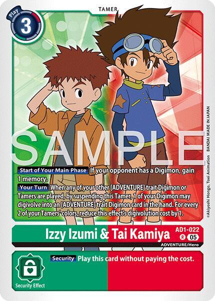 Izzy Izumi & Tai Kamiya Card Front