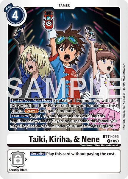 Taiki, Kiriha, & Nene Card Front