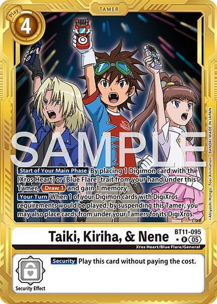 Taiki, Kiriha, & Nene Card Front