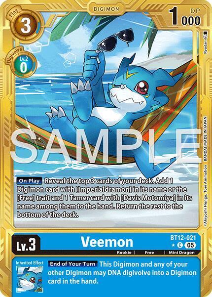Veemon Card Front