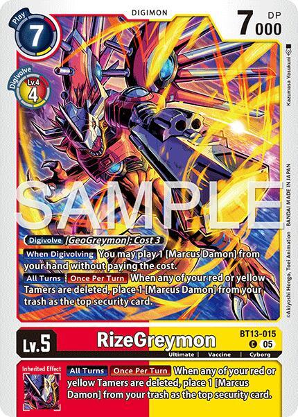 RizeGreymon Card Front