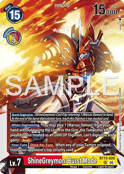 ShineGreymon: Burst Mode Frente