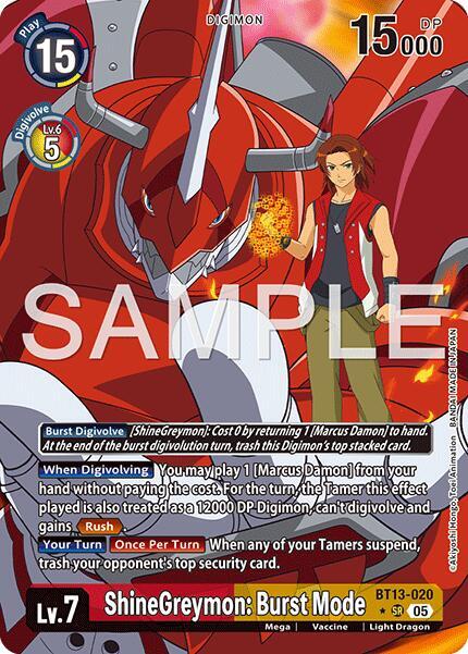 ShineGreymon: Burst Mode Card Front
