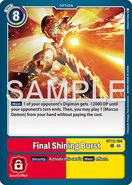 Final Shining Burst Card Front