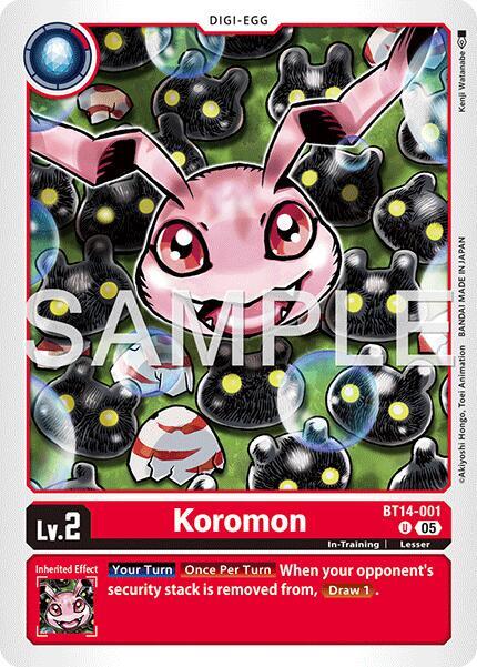 Koromon Card Front