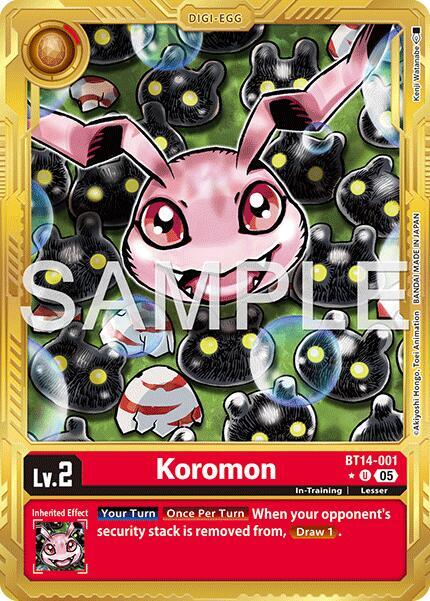 Koromon Card Front