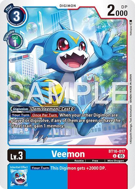 Veemon Card Front
