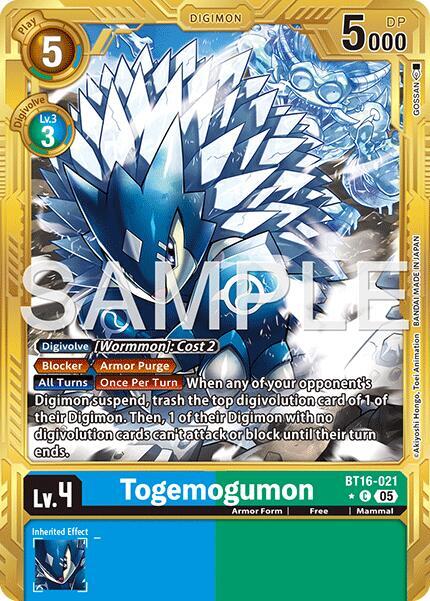 Togemogumon Card Front