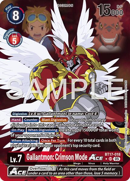 Gallantmon: Crimson Mode ACE Card Front