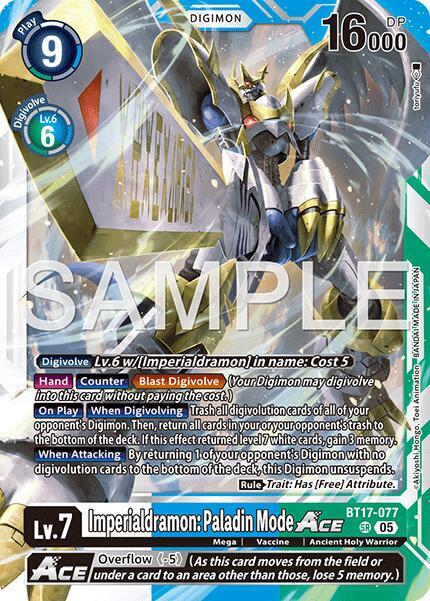 Imperialdramon: Paladin Mode ACE Card Front