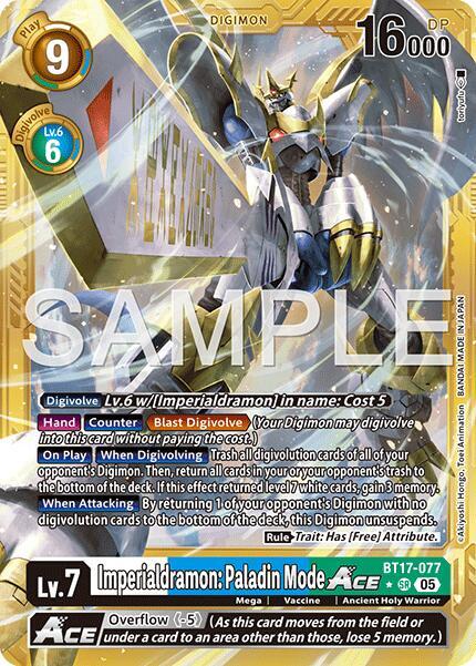 Imperialdramon: Paladin Mode ACE Card Front