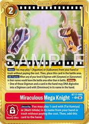 Miraculous Mega Knight · Gold Border BT17-095