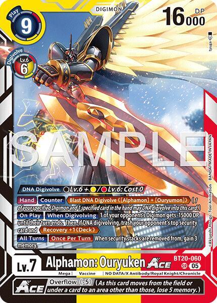 Alphamon: Ouryuken ACE Card Front