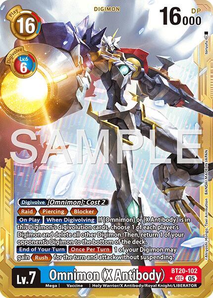Omnimon (X Antibody) Card Front