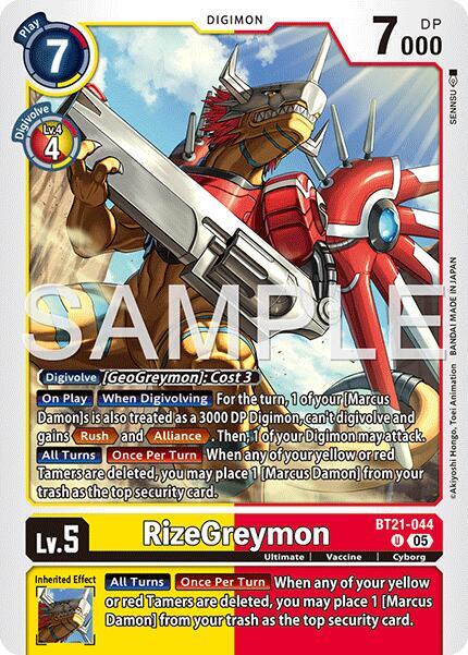 RizeGreymon Card Front