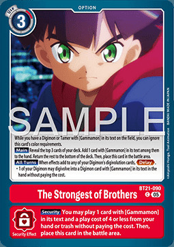 The Strongest of Brothers Card Front