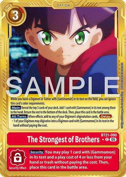 The Strongest of Brothers Card Front