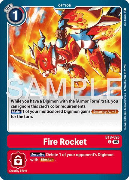 Fire Rocket Card Front