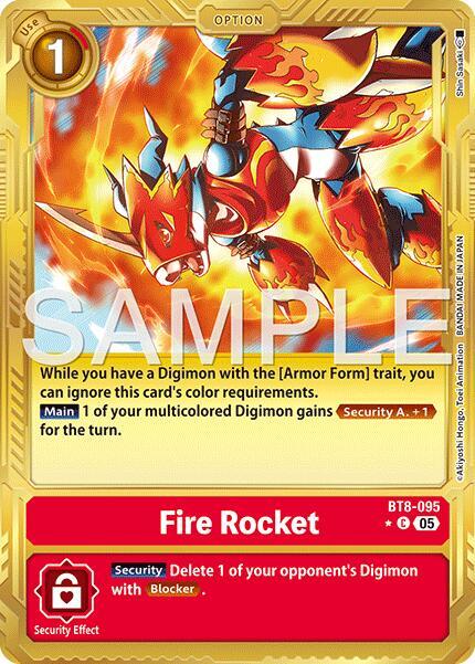 Fire Rocket Card Front