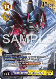 ShineGreymon: Ruin Mode · Gold Border EX4-074g