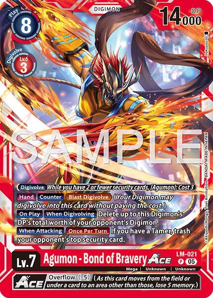 Agumon - Bond of Bravery ACE Card Front