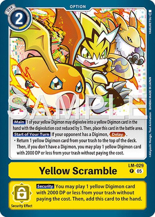 Yellow Scramble Card Front