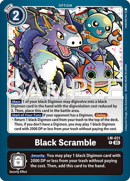 Black Scramble Card Front