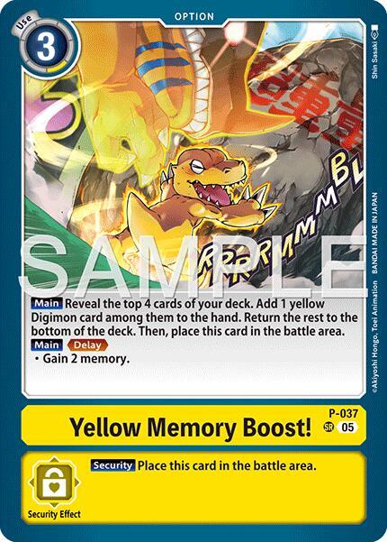 Yellow Memory Boost! Card Front