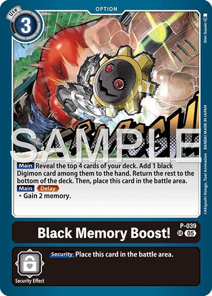 Black Memory Boost! Card Front