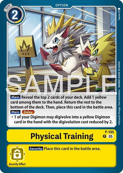 Physical Training Card Front
