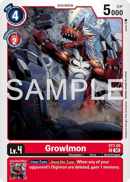 Growlmon Card Front