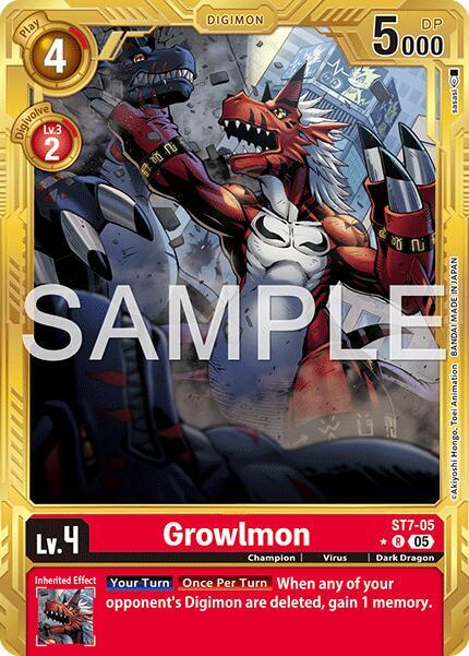 Growlmon Card Front