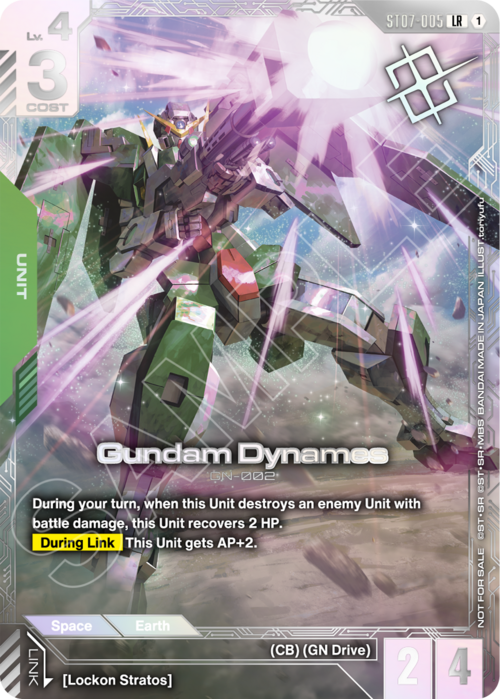 Gundam Dynames Card Front